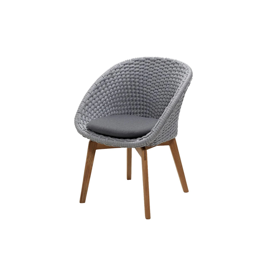 PEACOCK - Outdoor Dining Chair in Light Grey -Cane-Line | Milola