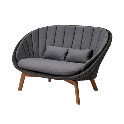 Peacock 2-Seater Outdoor Sofa - Elegant Outdoor Sofa in Dark Grey - Cane-Line | Milola