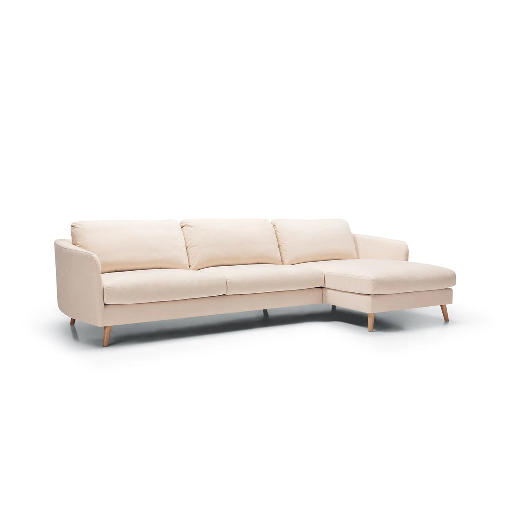 Petra Corner Sofa - Modern Classic Modular Sofa in Light Beige - SITS | Milola