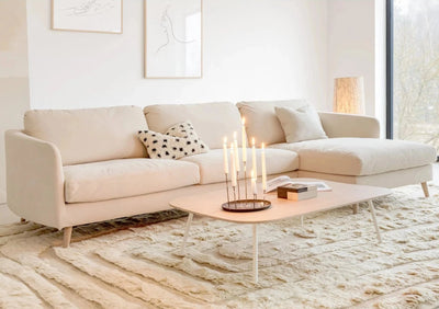 Petra Corner Sofa - Modern Classic Modular Sofa in Light Beige - SITS | Milola
