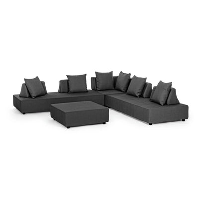 Piper Corner Sofa Set in Charcoal Grey - Bizzotto | Milola
