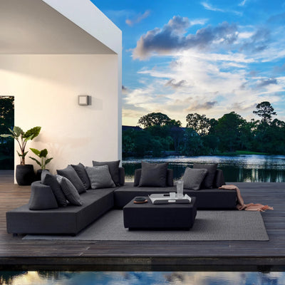 Piper Corner Sofa Set in Charcoal Grey - Bizzotto | Milola