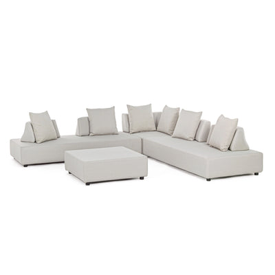 Piper Corner Sofa Set in Sand Beige - Bizzotto | Milola