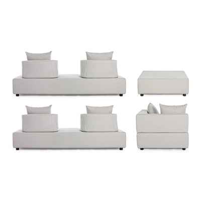 Piper Corner Sofa Set in Sand Beige - Bizzotto | Milola