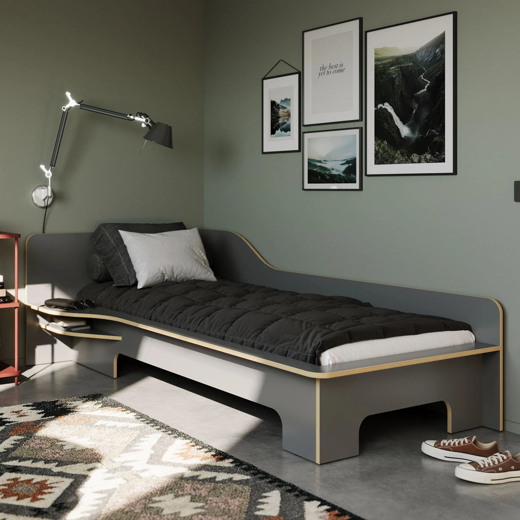 PLANE Single Bed - in Anthracite - Müller Small Living | Milola