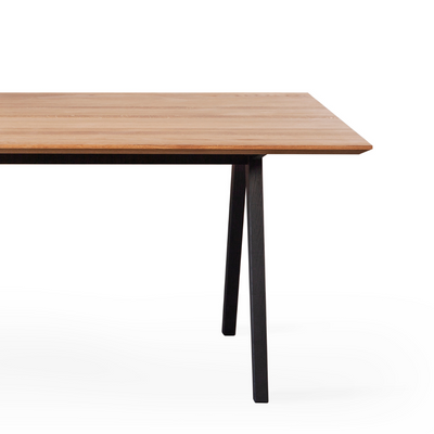 Flex Solid Wood Dining Table with Black Wood Legs