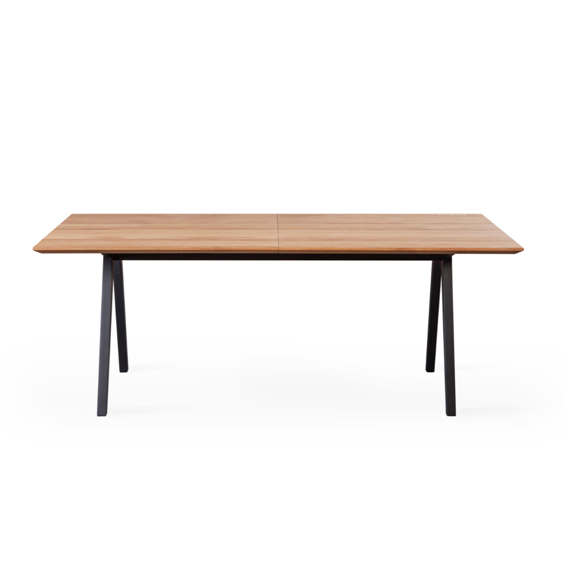 Flex Solid Wood Dining Table with Black Wood Legs