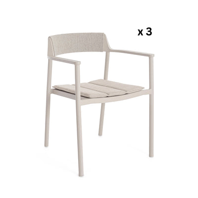 ROPERY Esszimmerstühle für den Außenbereich, 3er-Set - OUTLET