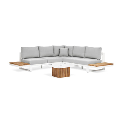 SAVONA Outdoor Corner Sofa in Soft Grey - SUNS | Milola