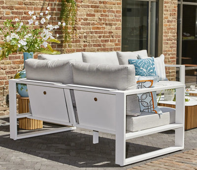 SAVONA - Outdoor Sofa Set in Grey and white - Suns | Milola