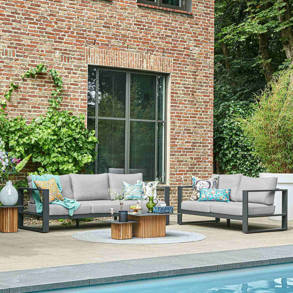 SAVONA - Outdoor Sofa Set in Grey - Suns | Milola