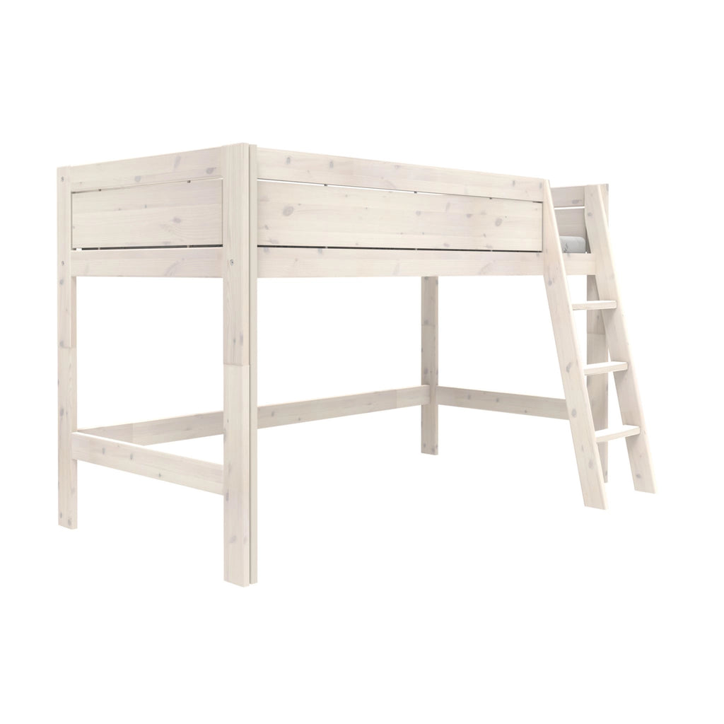 SEMI-HIGH Bed in White-Wash - Kids Bedrooms - Lifetime Kids | Milola
