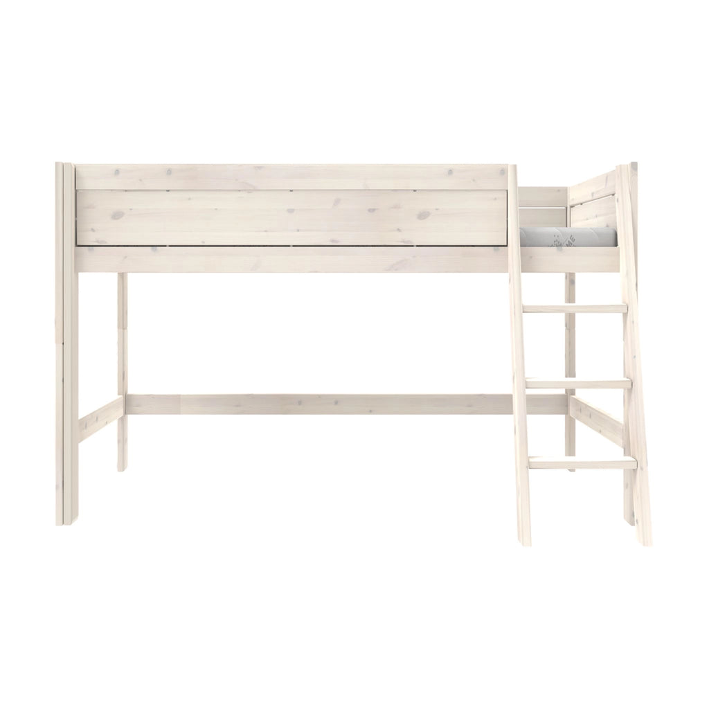 SEMI-HIGH Bed in White-Wash - Kids Bedrooms - Lifetime Kids | Milola