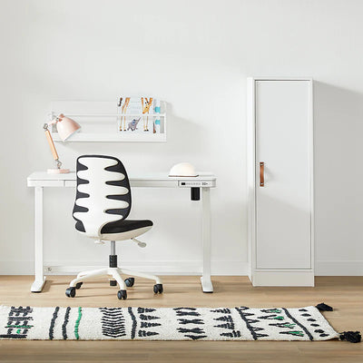 RISE Electrical Adjustable Desk with Drawer and USB - in white - Lifetime Kidsrooms | Milola