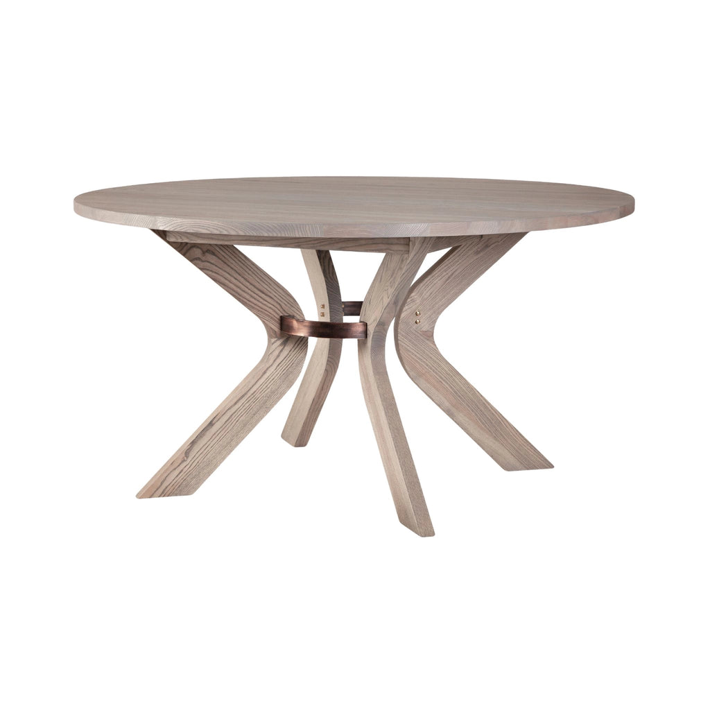 SYDNEY Solid Wood Round Dining Table in Light Grey Oiled Ash - Danish Design - Kristensen Kristensen | Milola
