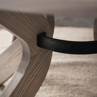 SYDNEY Solid Wood Round Dining Table - Extendable - Metal Ring - Danish/Nordic Design - Kristensen Kristensen | Milola
