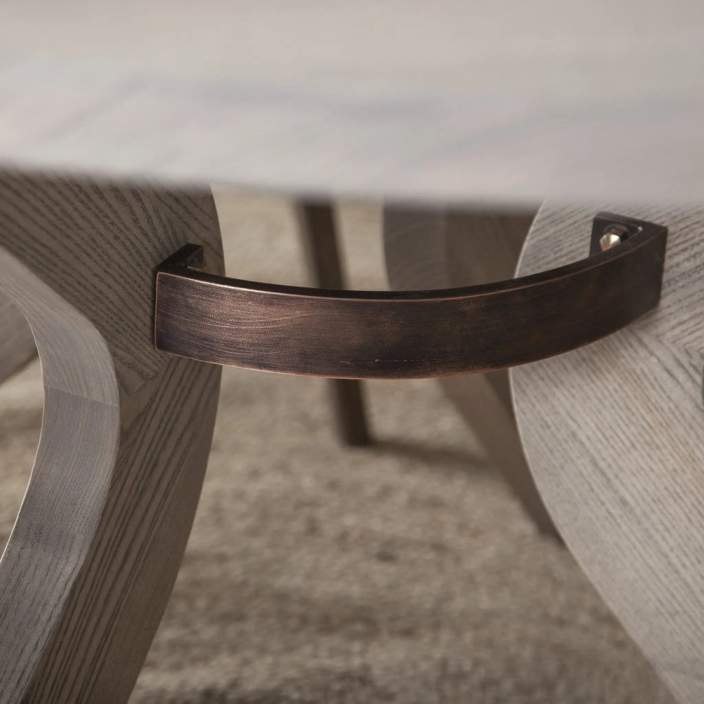 SYDNEY Solid Wood Round Dining Table in Light Grey Oiled Ash - Danish Design - Kristensen Kristensen | Milola