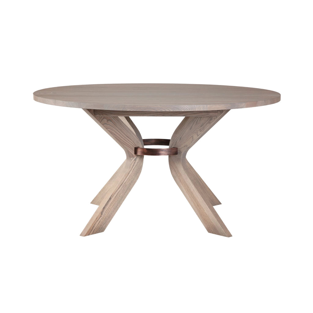 SYDNEY Solid Wood Round Dining Table in Light Grey Oiled Ash - Danish Design - Kristensen Kristensen | Milola