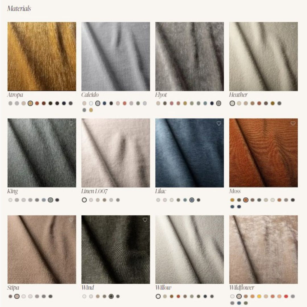 JUSTUS Corner Sofa -Colour Samples Fabric  - Sits | Milola