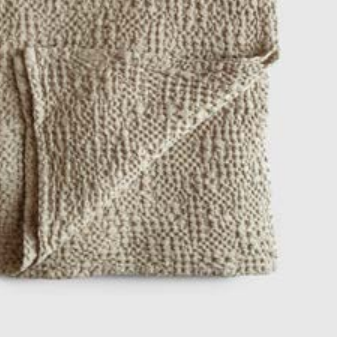 TANA Cotton Blanket in cream - Bolzan | Milola