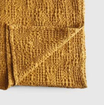 TANA Cotton Blanket in yellow - Bolzan | Milola