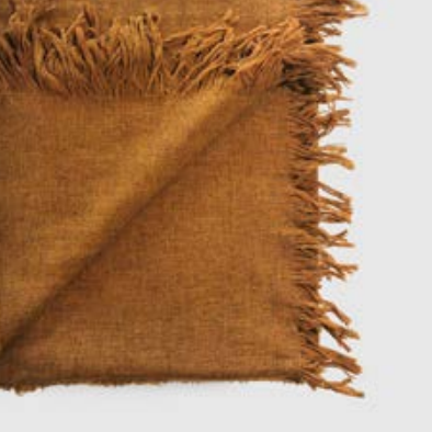 AGNELLINA Wool Blanket in Yellow - Bolzan | Milola