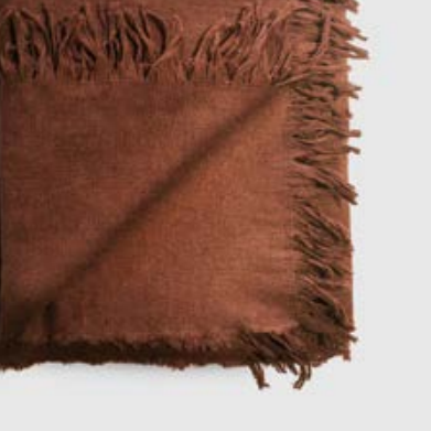 AGNELLINA Wool Blanket in Red/Copper - Bolzan | Milola