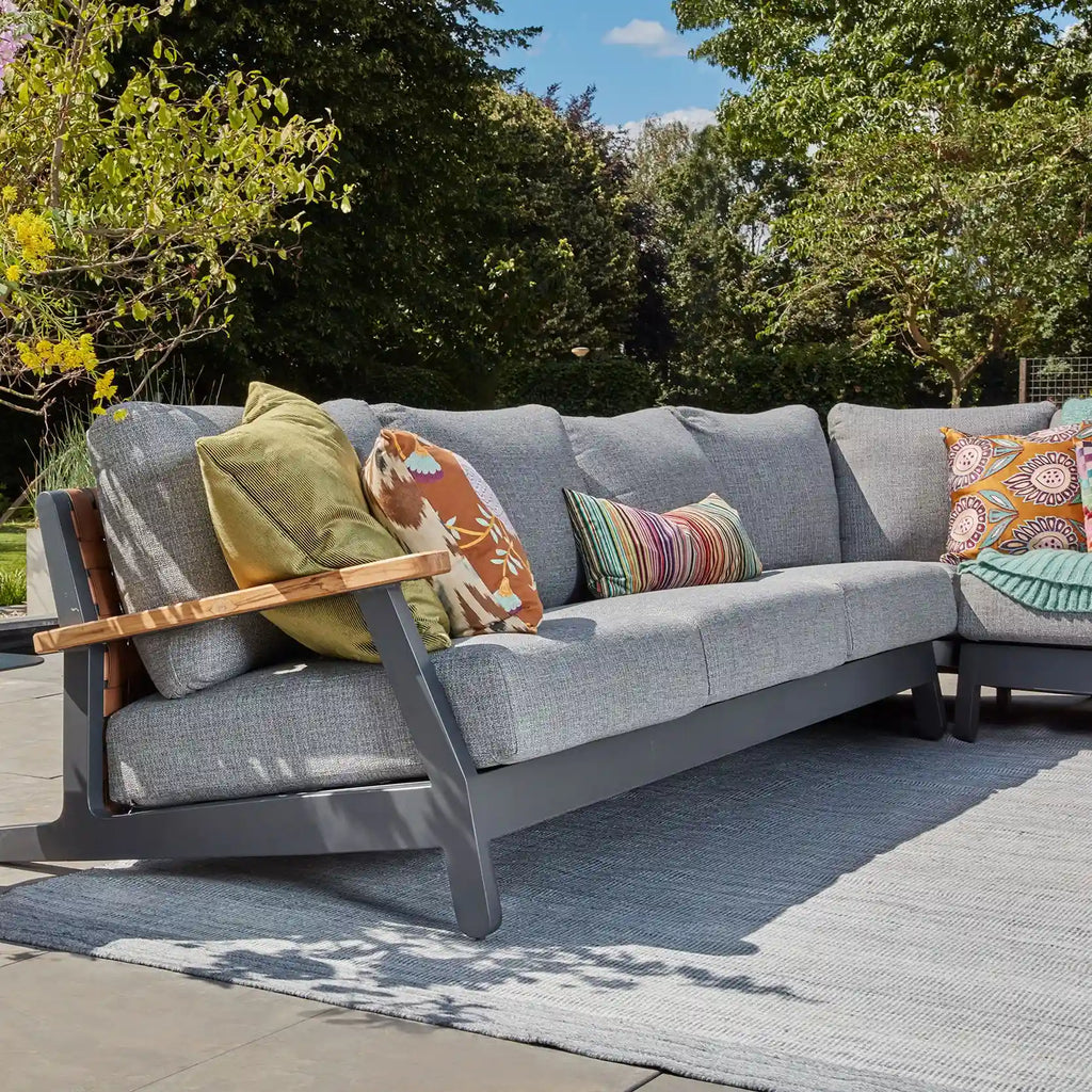 SIENA - Garden Corner Sofa Set in Anthracite - Suns | Milola