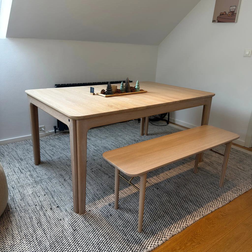 Ensemble table et banc extensibles Skovby - OUTLET