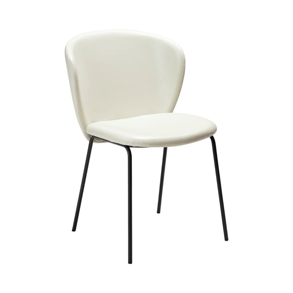STAY Dining Chair Leather - Bone White - Danform | Milola