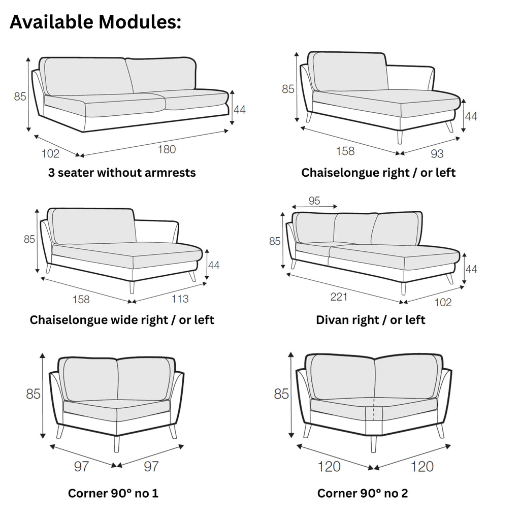 STELLA Corner Sofa Modules - Sits | Milola