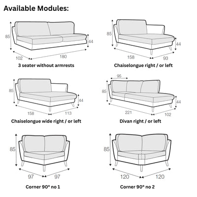 STELLA Corner Sofa Modules - Sits | Milola