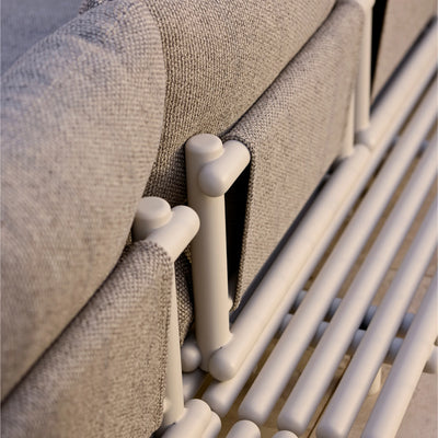 STICKS Outdoor Platform Sofa with Chaise Longue in Sand - Cane-Line | Milola