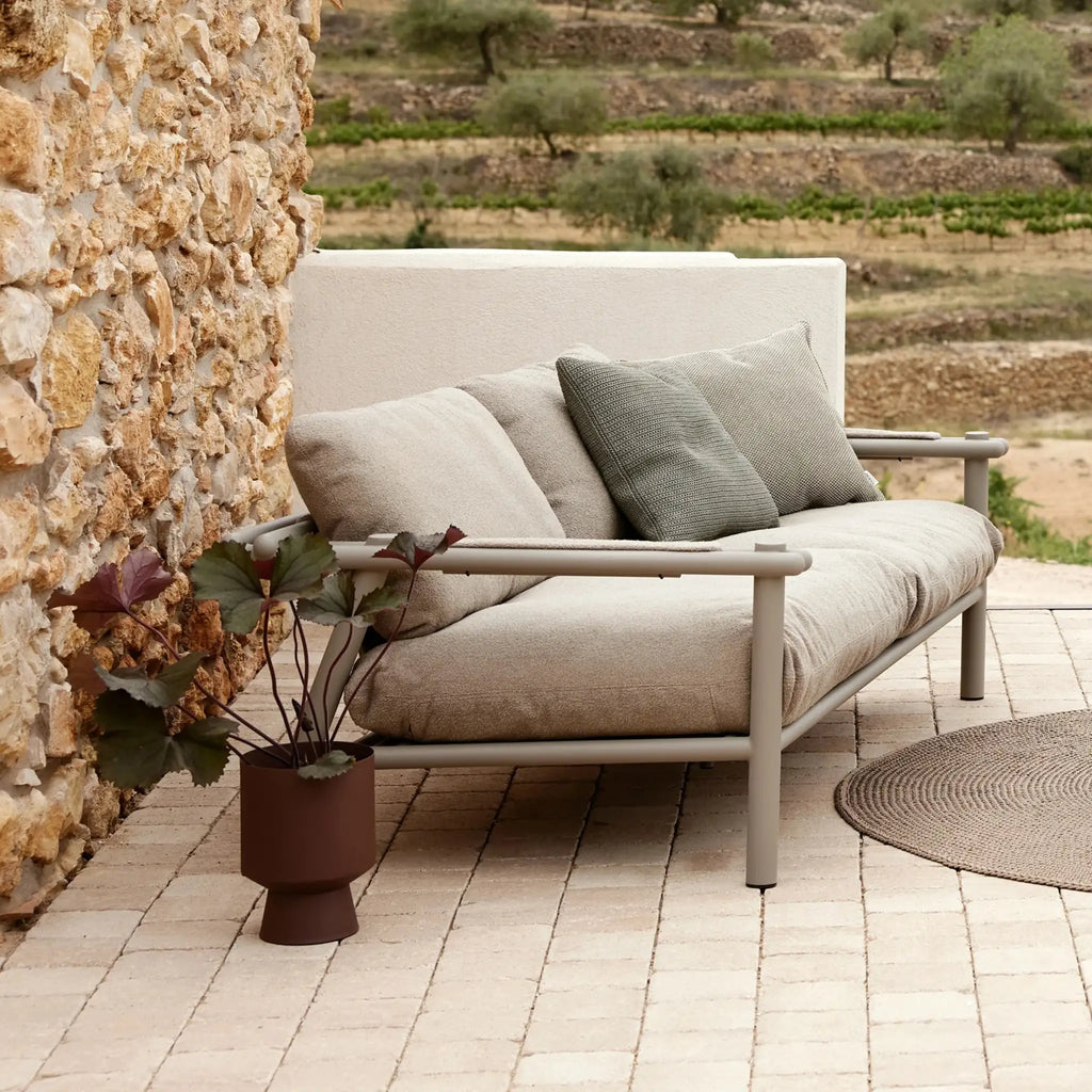 Sticks 2 Seater Sofa - Outdoor Sofa in Light Brown - Cane-Line | Milola