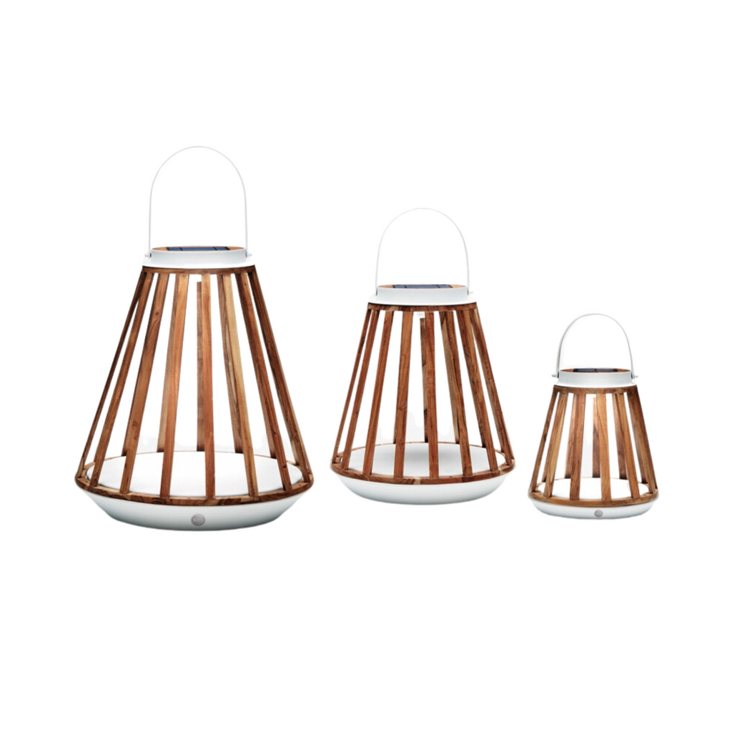 KATE - 3x Wooden Lanterns for Outdoors Garden - Suns | Milola