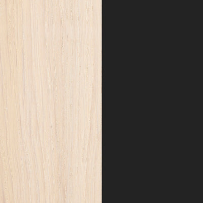 Skovby #111 Extendable Round Dining Table in Oak White Oil with Black Top - Skovby | Milola