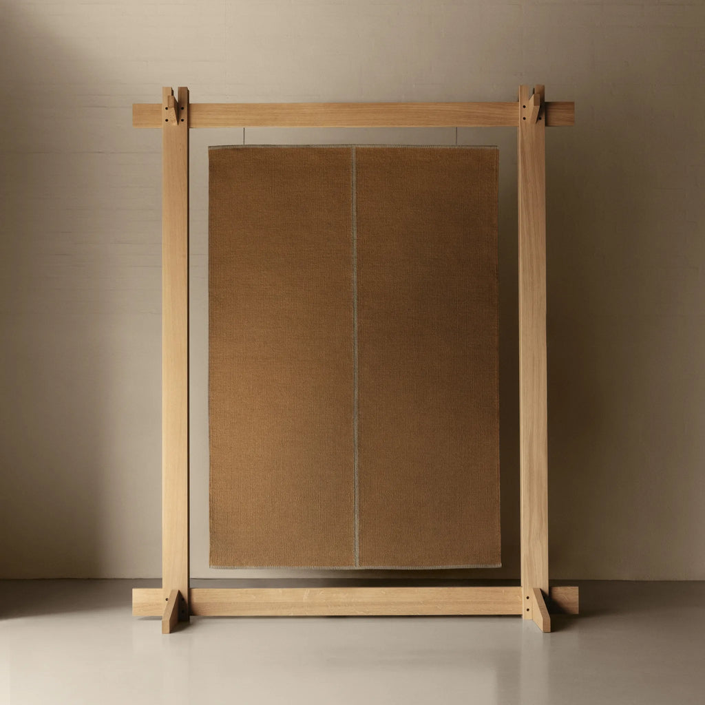 TWIN SABI Rug - Wool Linen Rug in Camel - Linie Design | Milola