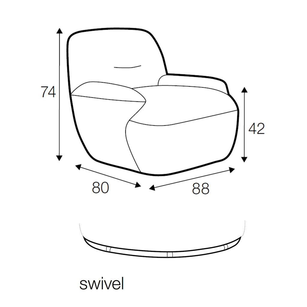 UMA Armchair Dimensions - Sits | Milola