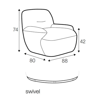 UMA Armchair Dimensions - Sits | Milola
