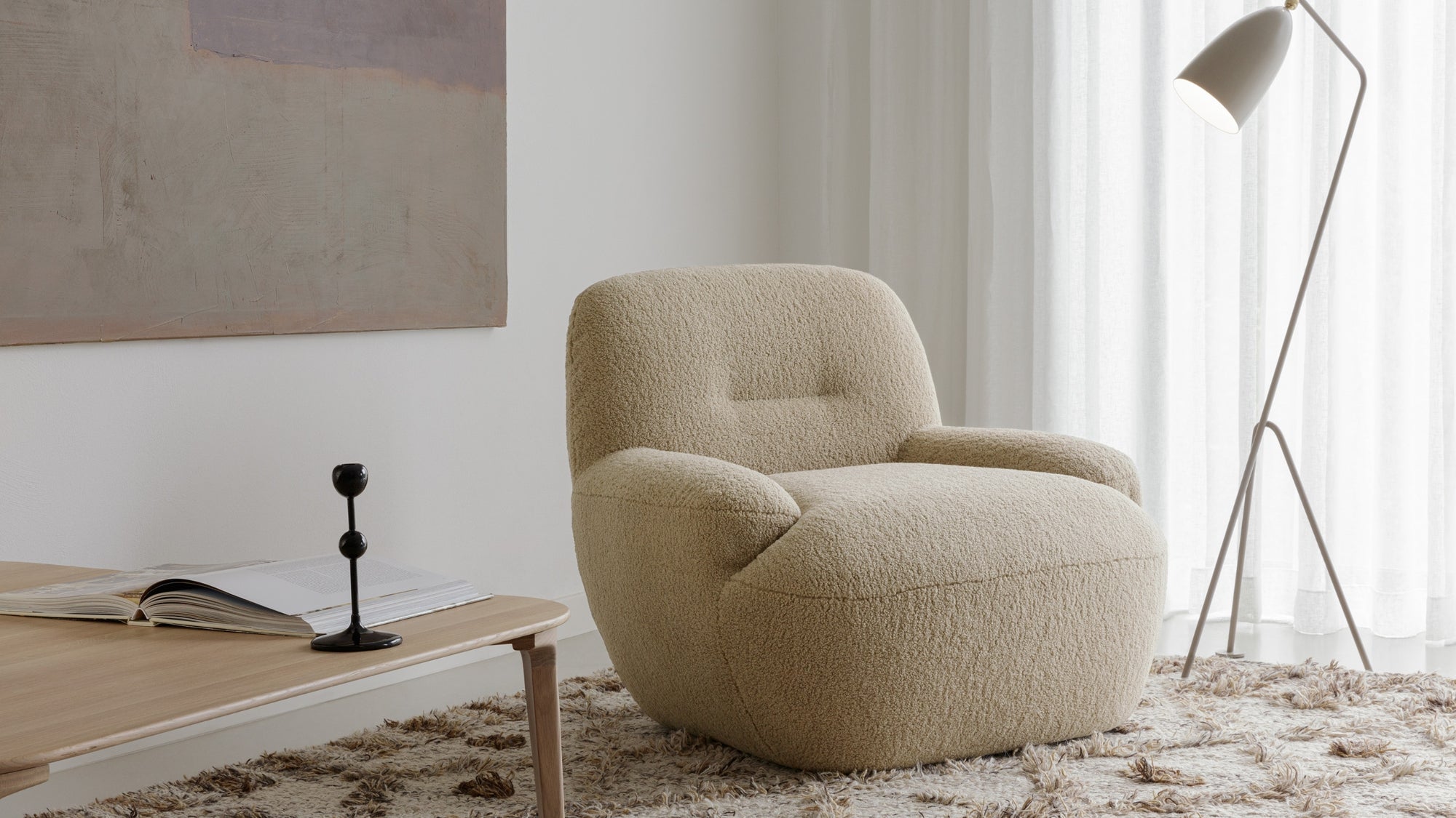 UMA Armchairs Beige Wooly SITS Milola