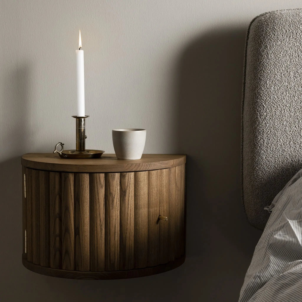 VELVET - Ribbed Wooden Nightstand - Kristensen Kristensen | Milola