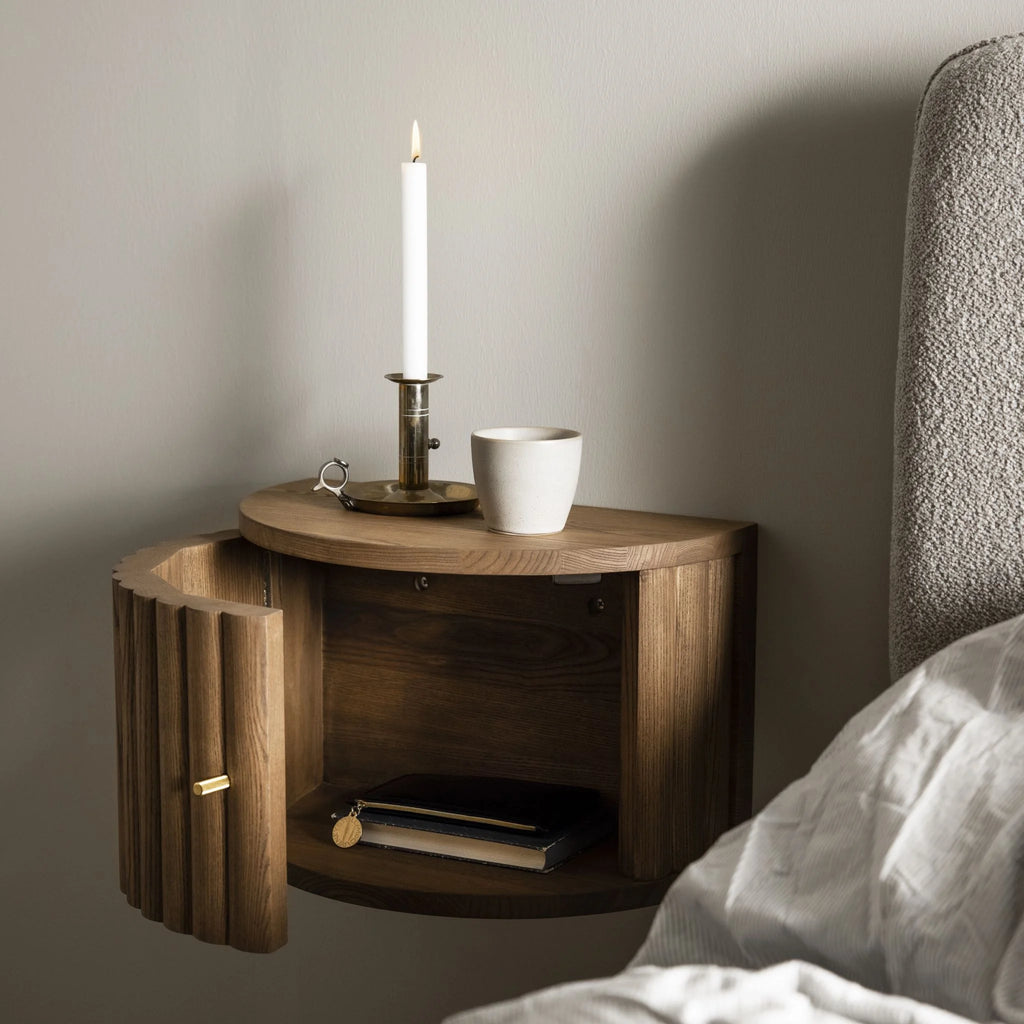 VELVET - Ribbed Wooden Nightstand - Kristensen Kristensen | Milola