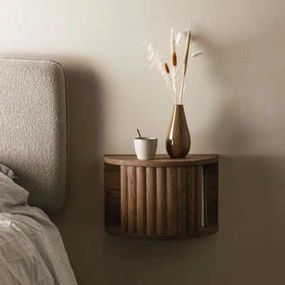 VELVET - Ribbed Wooden Nightstand - Kristensen Kristensen | Milola