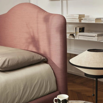 Vanity Single Storage Bed - Upholstered Storage Bed in Red Pink - Bolzan | Milola
