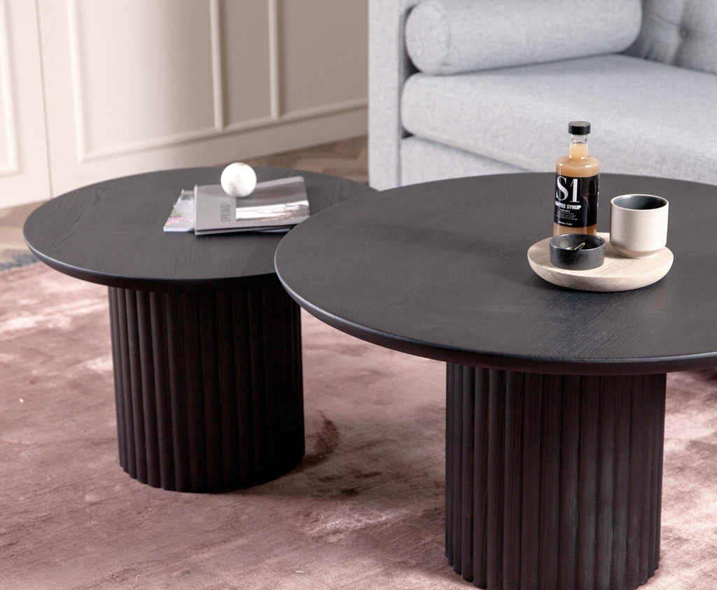 VELVET-Coffee Table-Ribbed Column Leg - Kristensen Kristensen | Milola