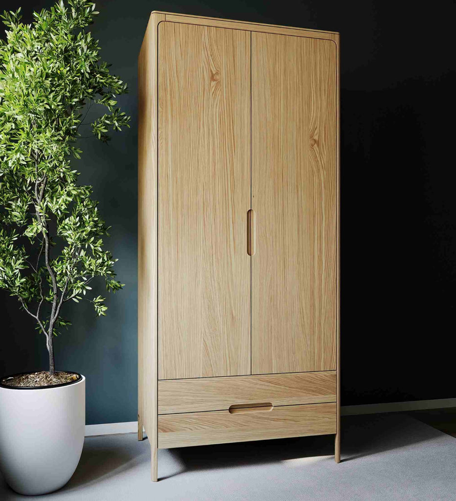 SIRLIG - Wooden Wardrobe with Drawers - Minimalist Design | Milola