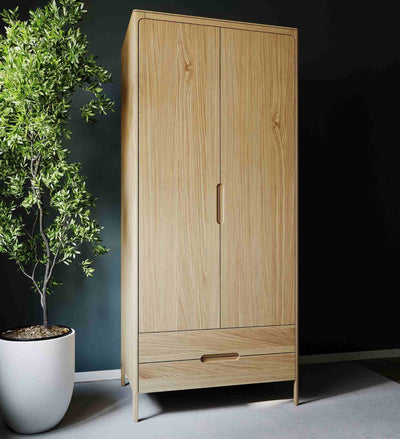 SIRLIG - Wooden Wardrobe with Drawers - Minimalist Design | Milola