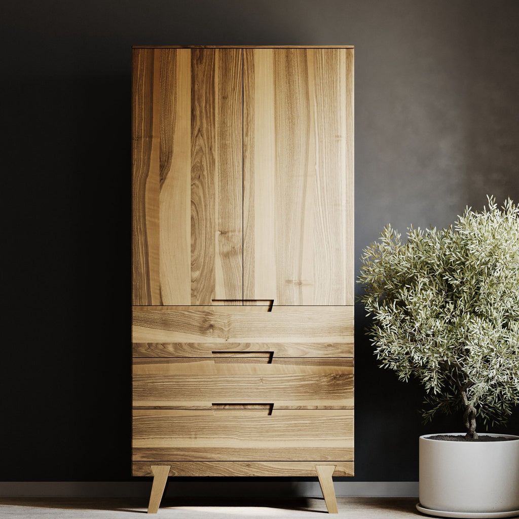 ASPECT - Wooden Wardrobe for Bedroom - Minimalist Design | Milola