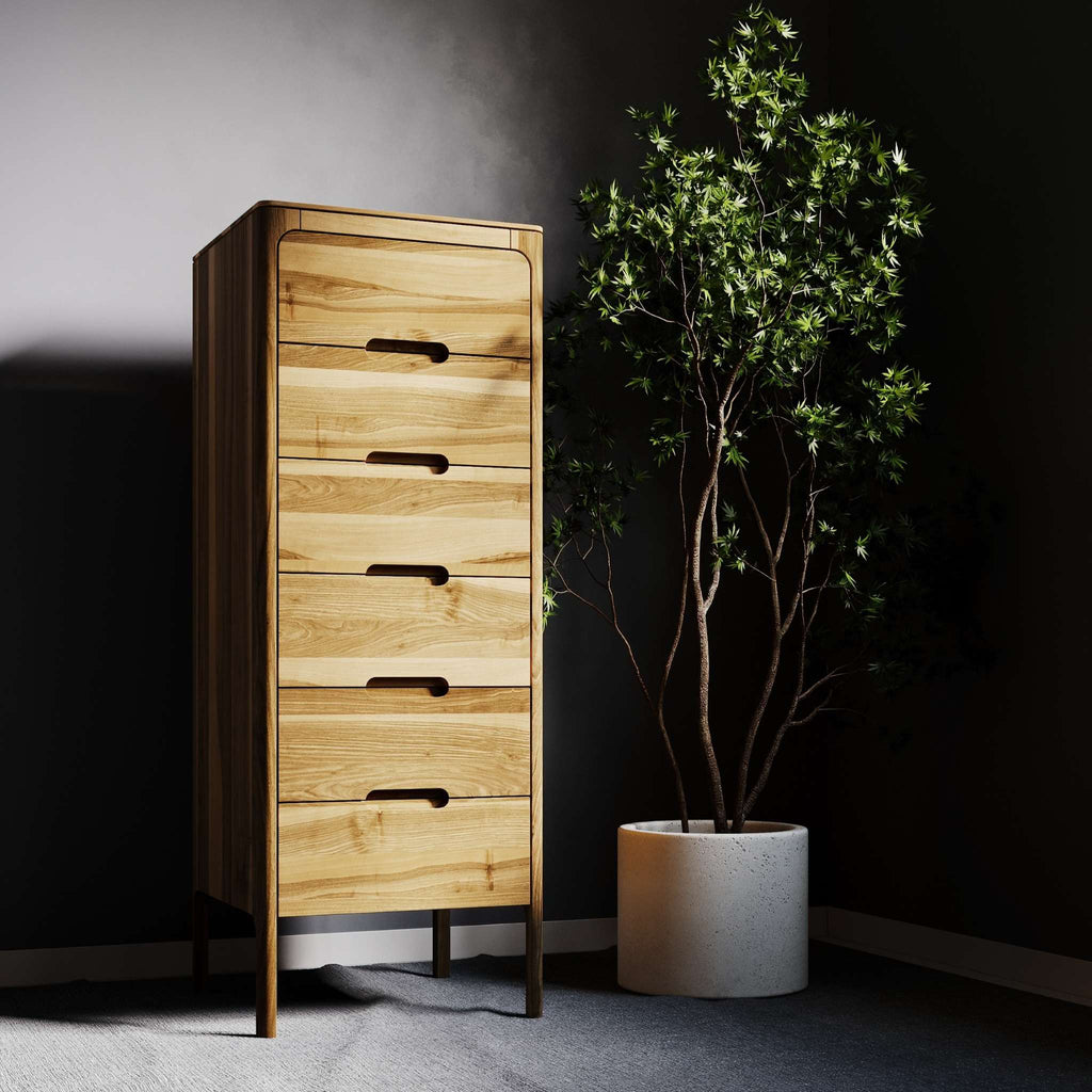 SIRLIG - Tall Boy Wooden Drawers  | Milola