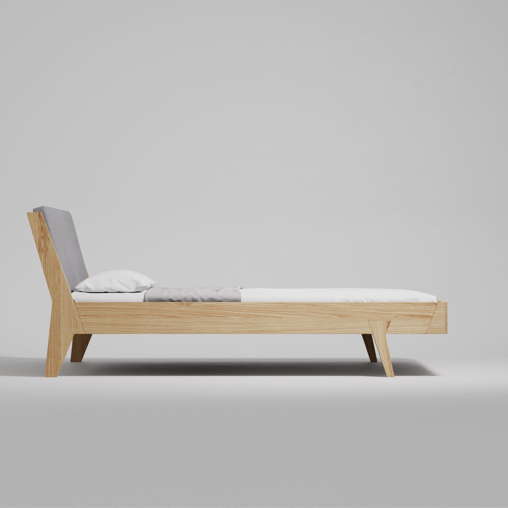 ASPECT - Solid Wood Bed - Fabric - Double Headboard | Milola